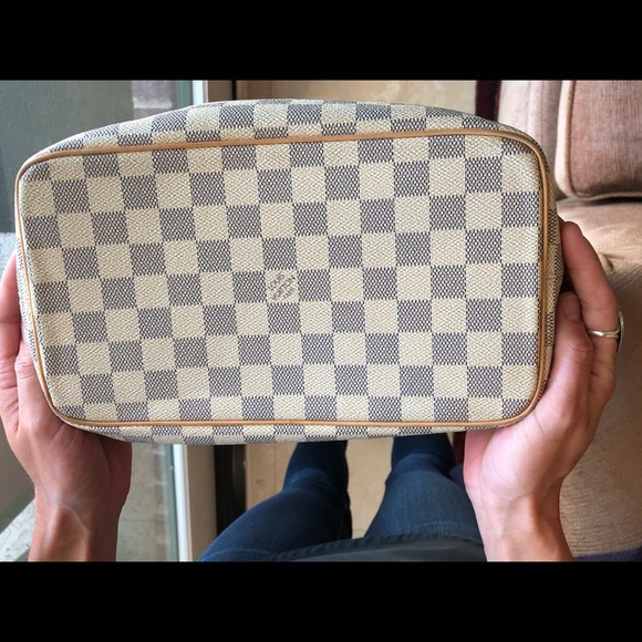 Louis Vuitton White Checkered Small Bag